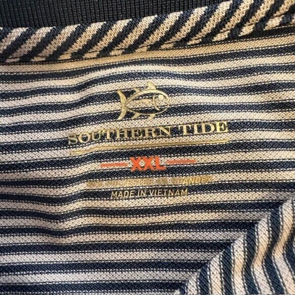 Southern Tide Fort Frederick Stripe Polo Navy and White Size XXL - Picture 8 of 11